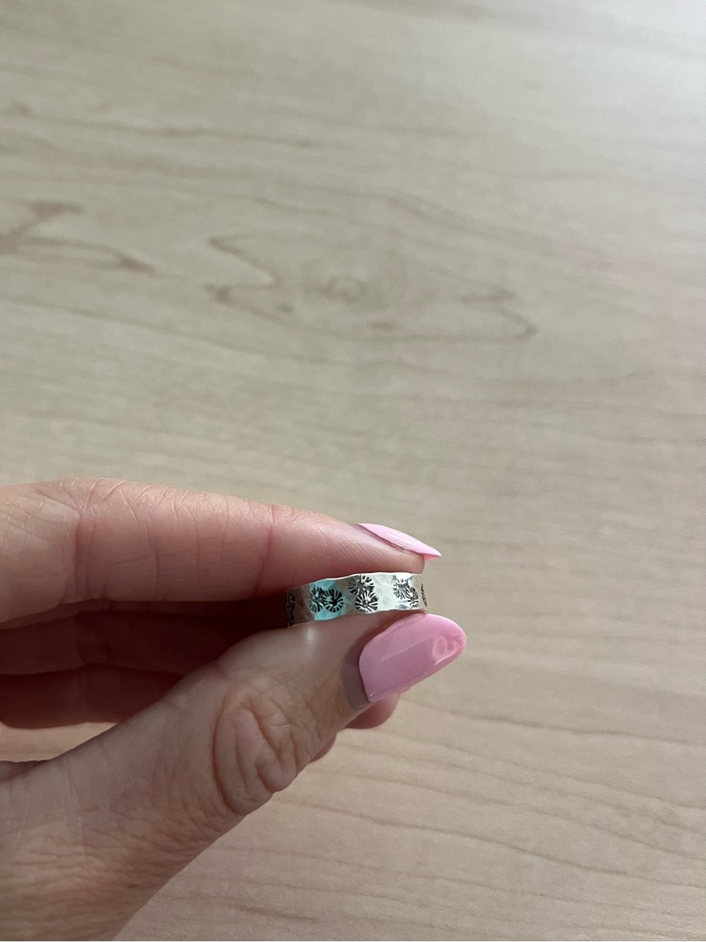 Sterling Silver Opihi Stamped Ring